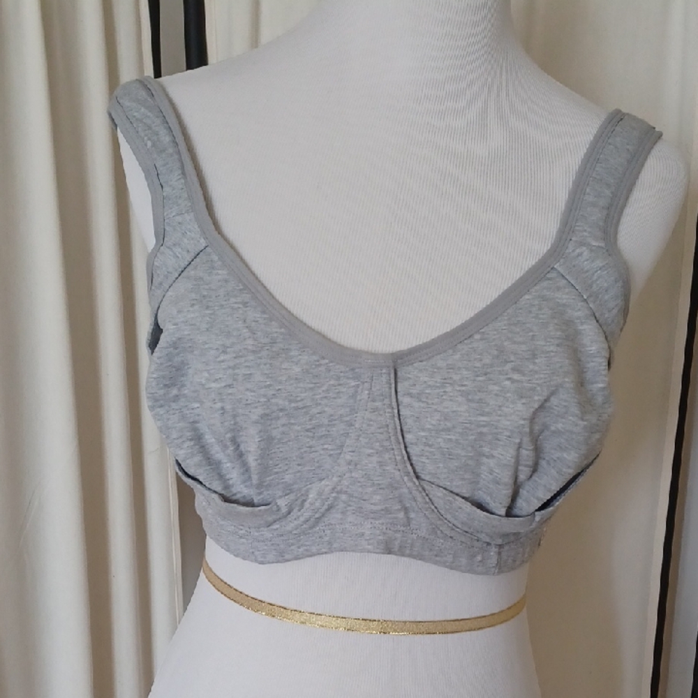 Comfort Choice HeatherGray Cotton Underwire Bra - Size 40D